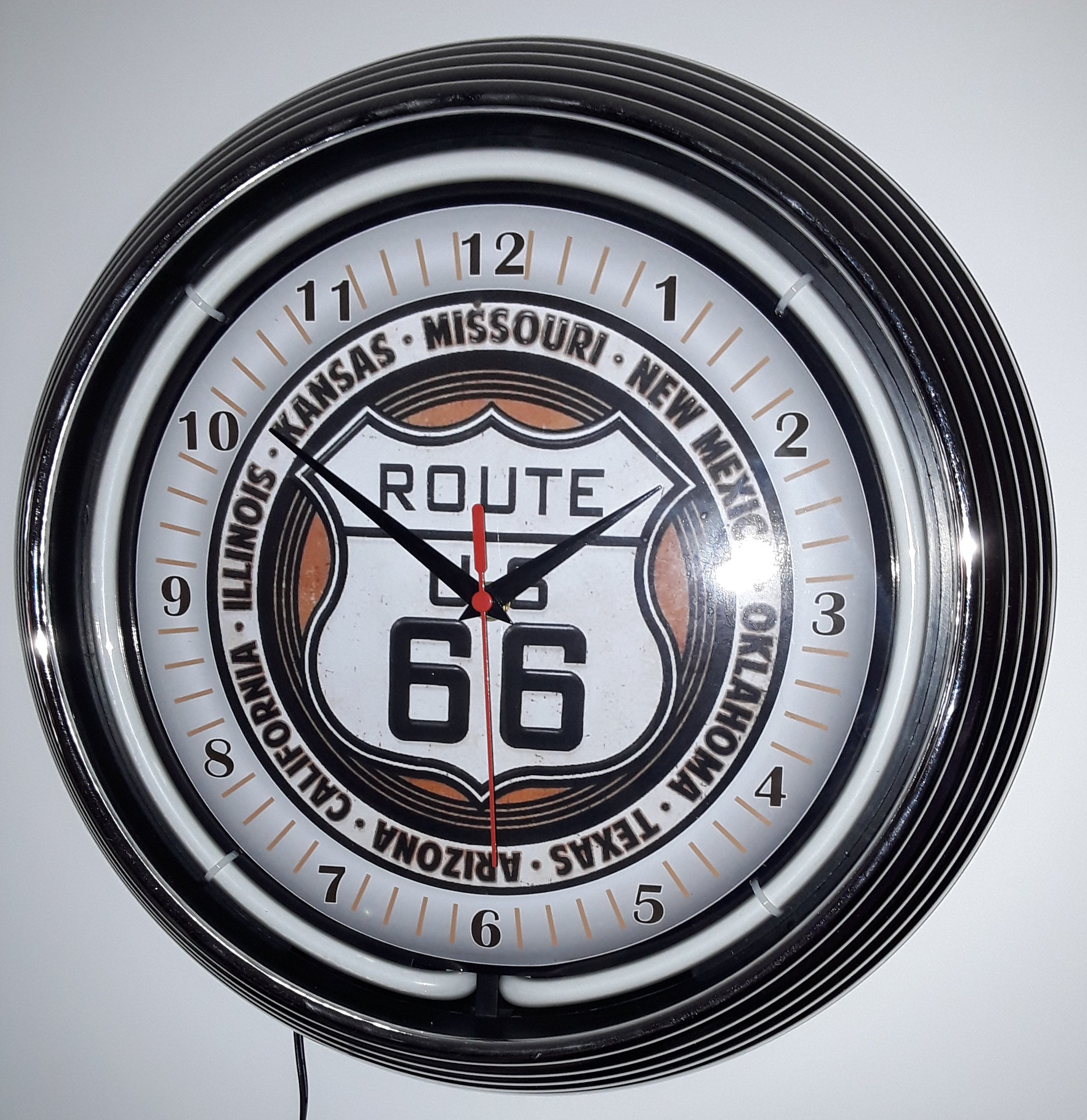 Amazon.co.jp: ネオンクロック - 66-8州の老朽化したルート - ガレージ